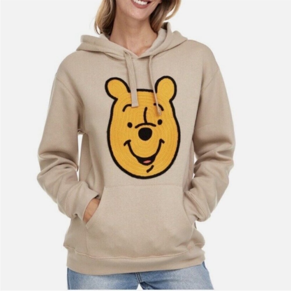 NWOT Disney Tan Hoodie with Yellow Pooh Design - Picture 3 of 11